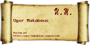 Ugor Makabeus névjegykártya
